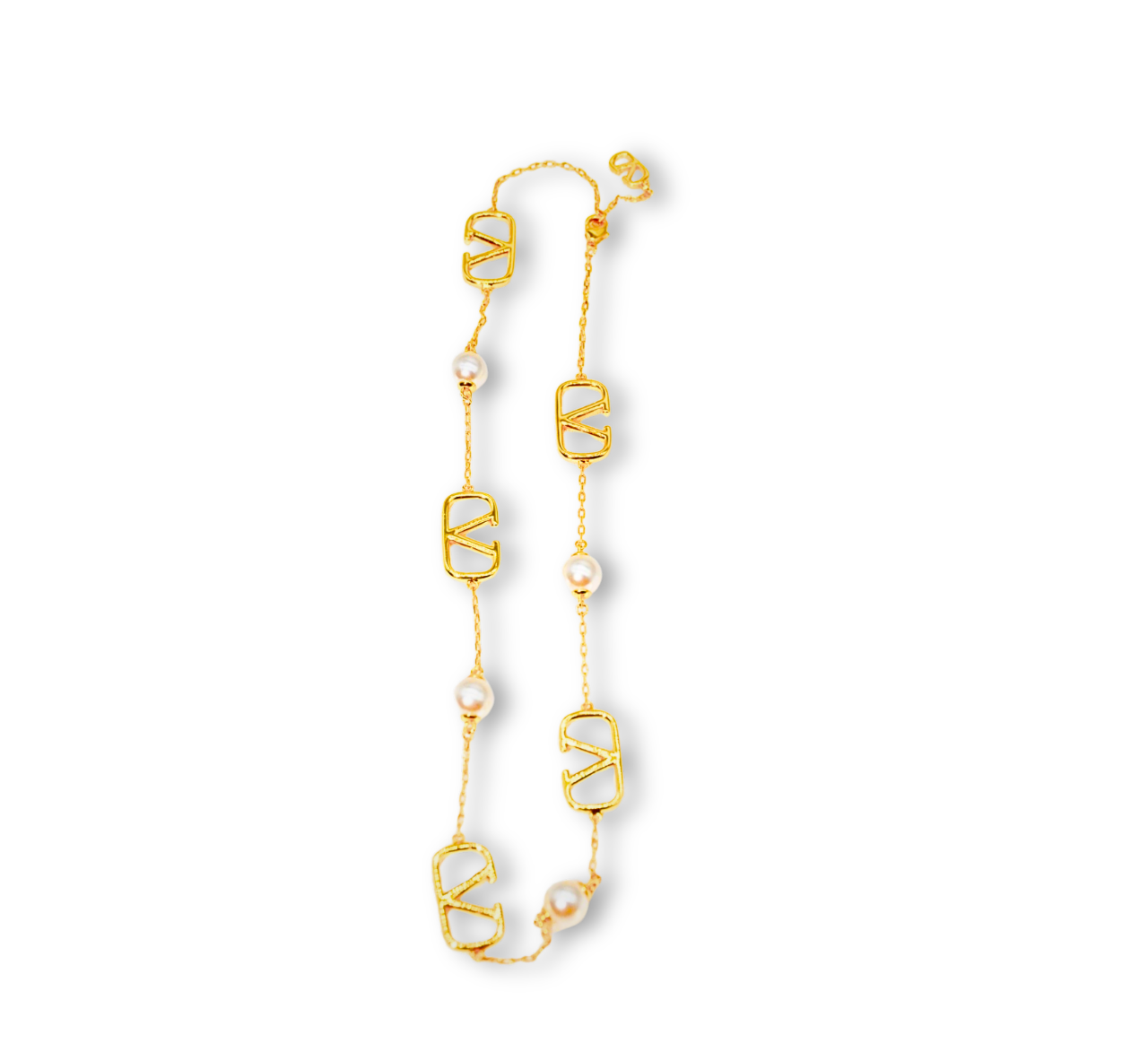 N899149-Gold-Plated Pearl Charm Necklace