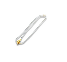 N899509AS-Dual-Tone Lariat Y-Necklace with Gold Accent