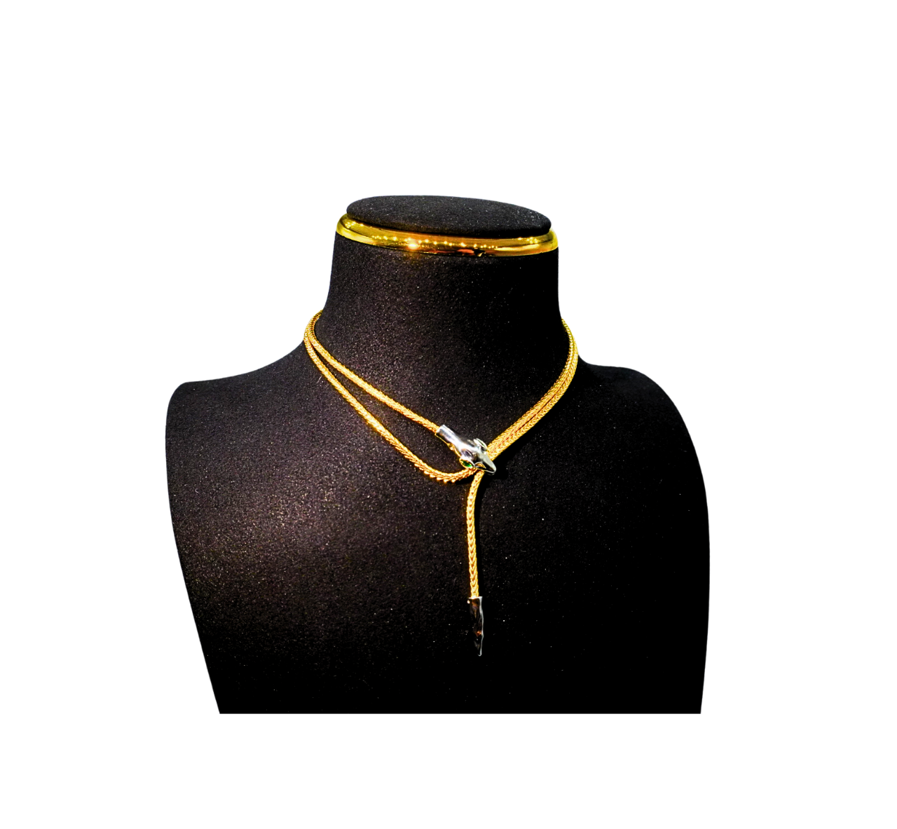 N899509AG-Gold-Plated Lariat Y-Necklace with Minimalist Charm