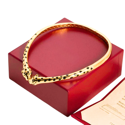 NL899359GD-Golden-Tone Leopard Choker Necklace
