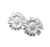 Silver Bloom Flower Stud Earrings