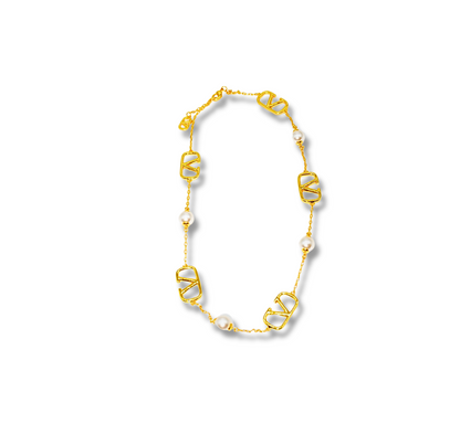 N899149-Gold-Plated Pearl Charm Necklace