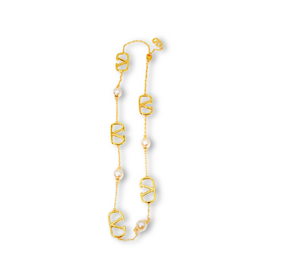 N899149-Gold-Plated Pearl Charm Necklace