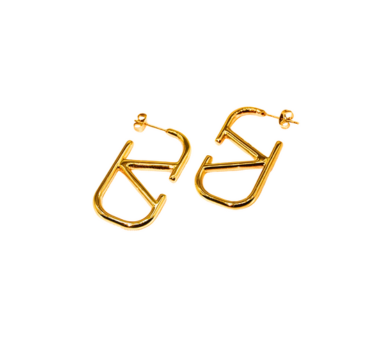 ER9309A-Gold-Plated Statement Hoop Earrings