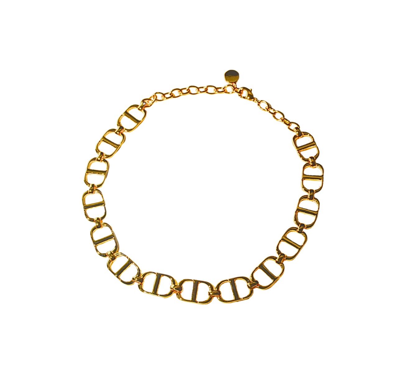 N899959-Gold-Plated Stainless Steel Statement Chain Choker
