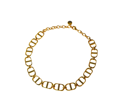 N899959-Gold-Plated Stainless Steel Statement Chain Choker
