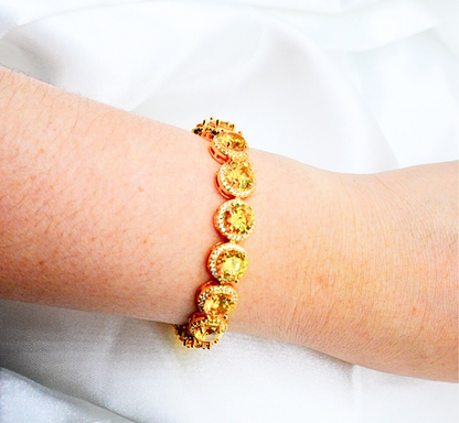 Gold-Tone Yellow Bracelet